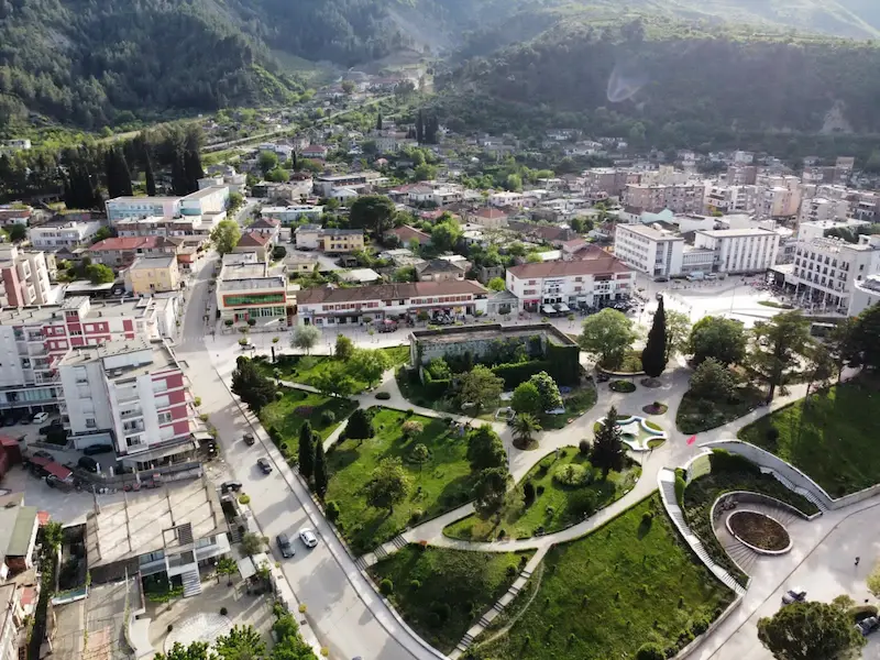 Permet City View with Vjosa River National Park
